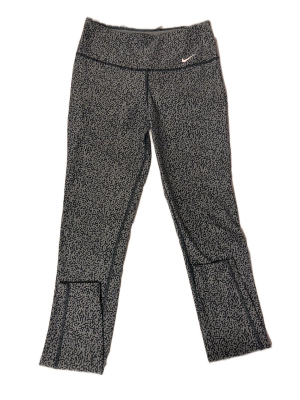 Nike Black and Gray Speckled Workout Leggings